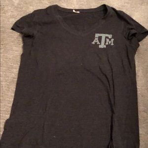 Texas A&M V neck shirt
